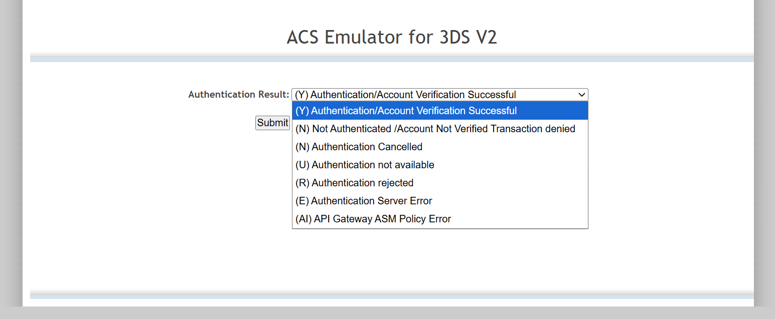 ACS Simulation Page